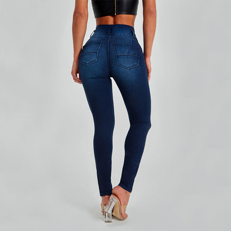 High Waist Jeans Skinny Trousers Tight Stretch Shaping
