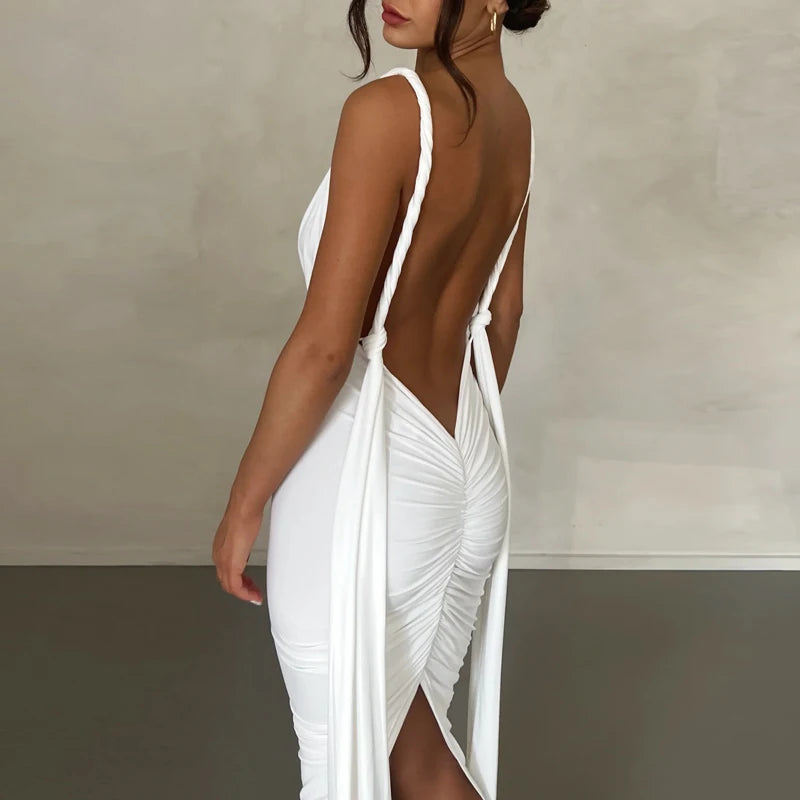 Dynamic Wear Backless Bandage Sleeveless Dress