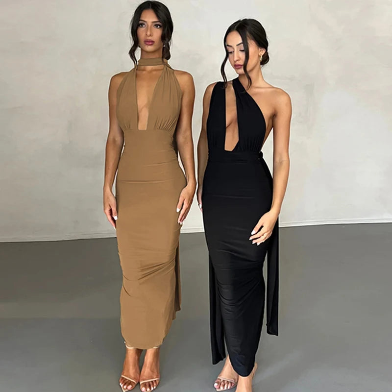 Dynamic Wear Backless Bandage Sleeveless Dress