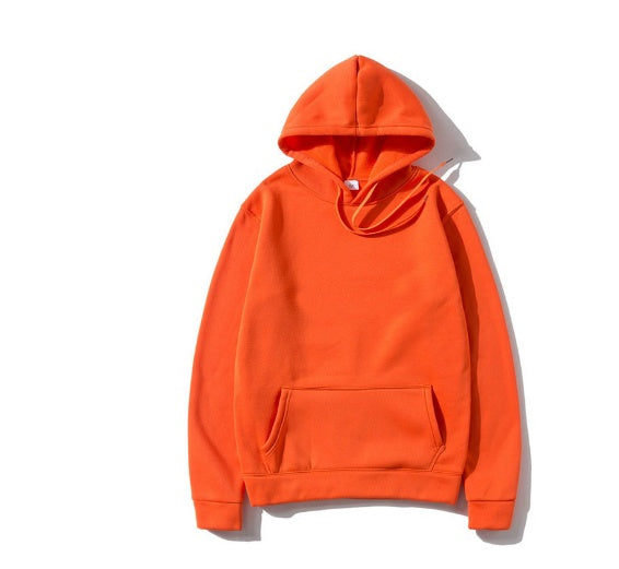 Cotton Fleece Solid Color Hoodie