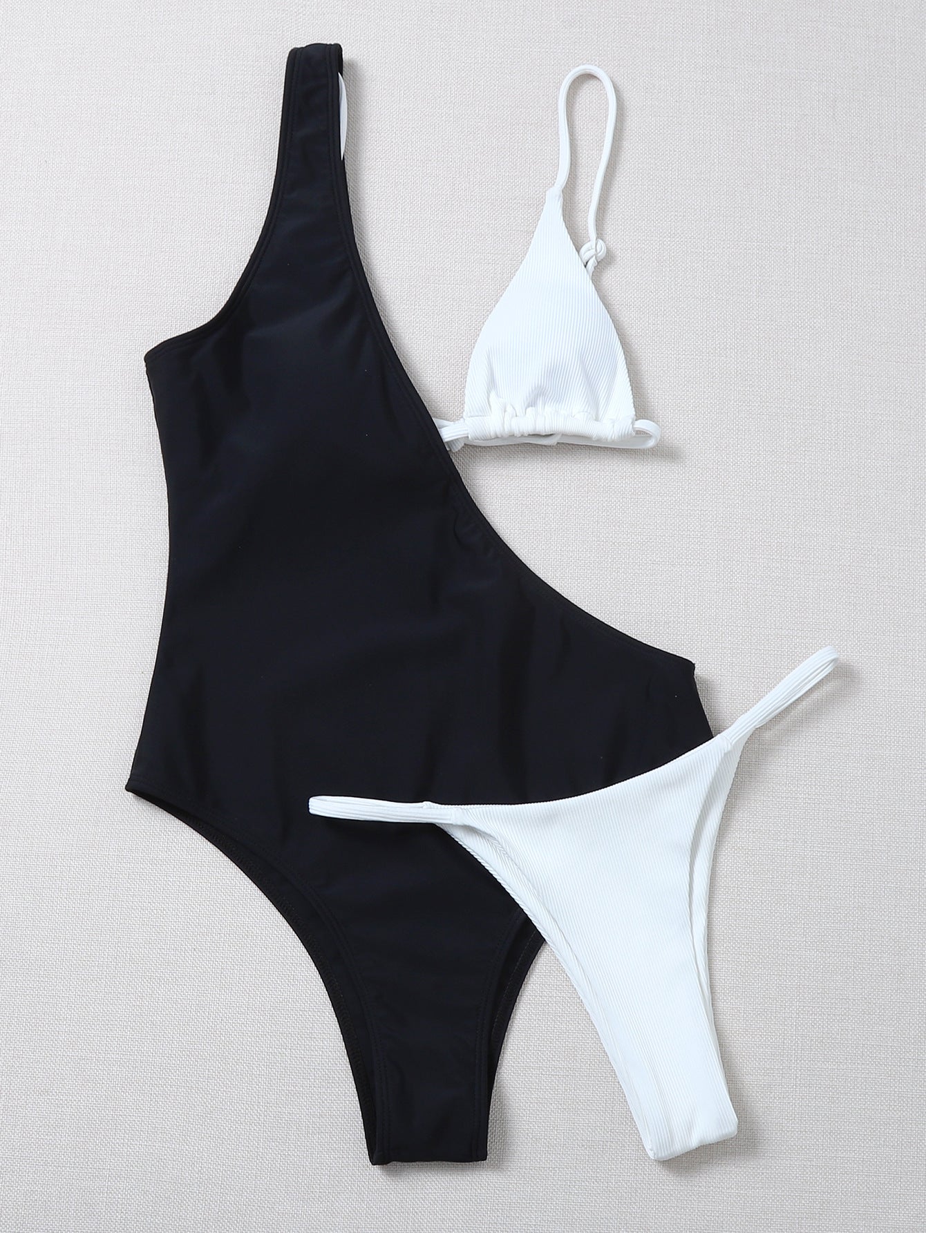 New Hybrid Solid Color Bikini