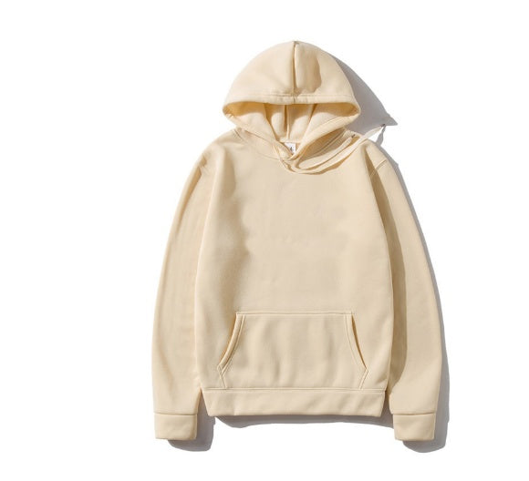 Cotton Fleece Solid Color Hoodie