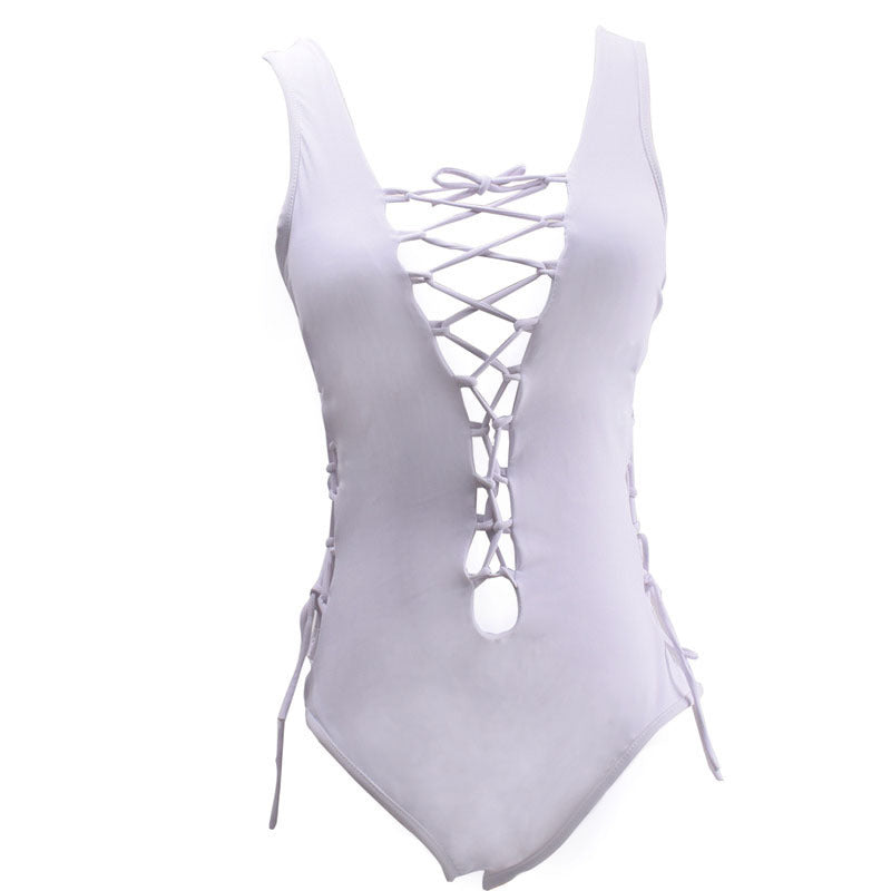Cross Strap Style One Piece Swimsuit