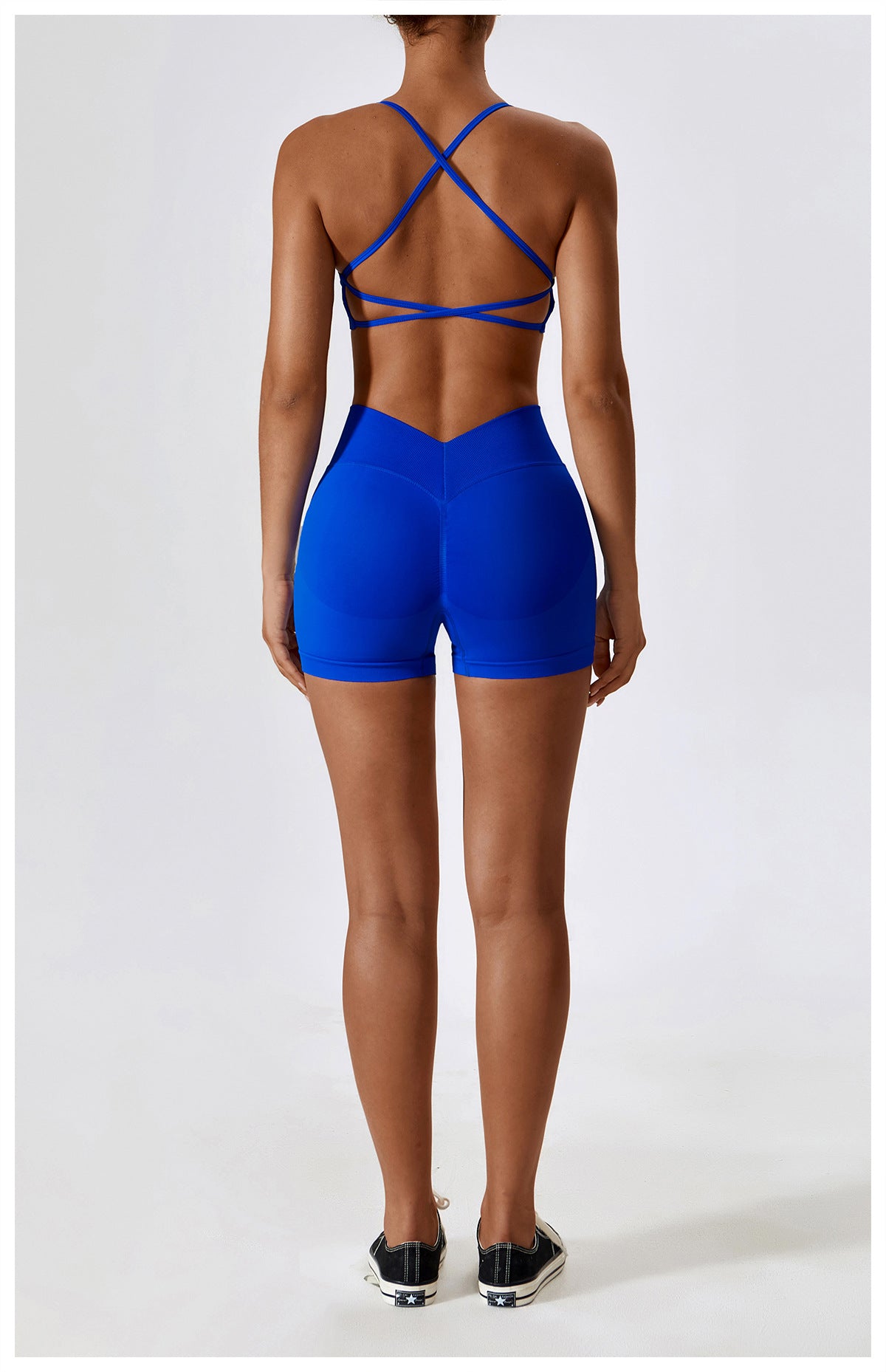 2 Pieces Seamless Beauty Back Quick-dry Fitness Suit