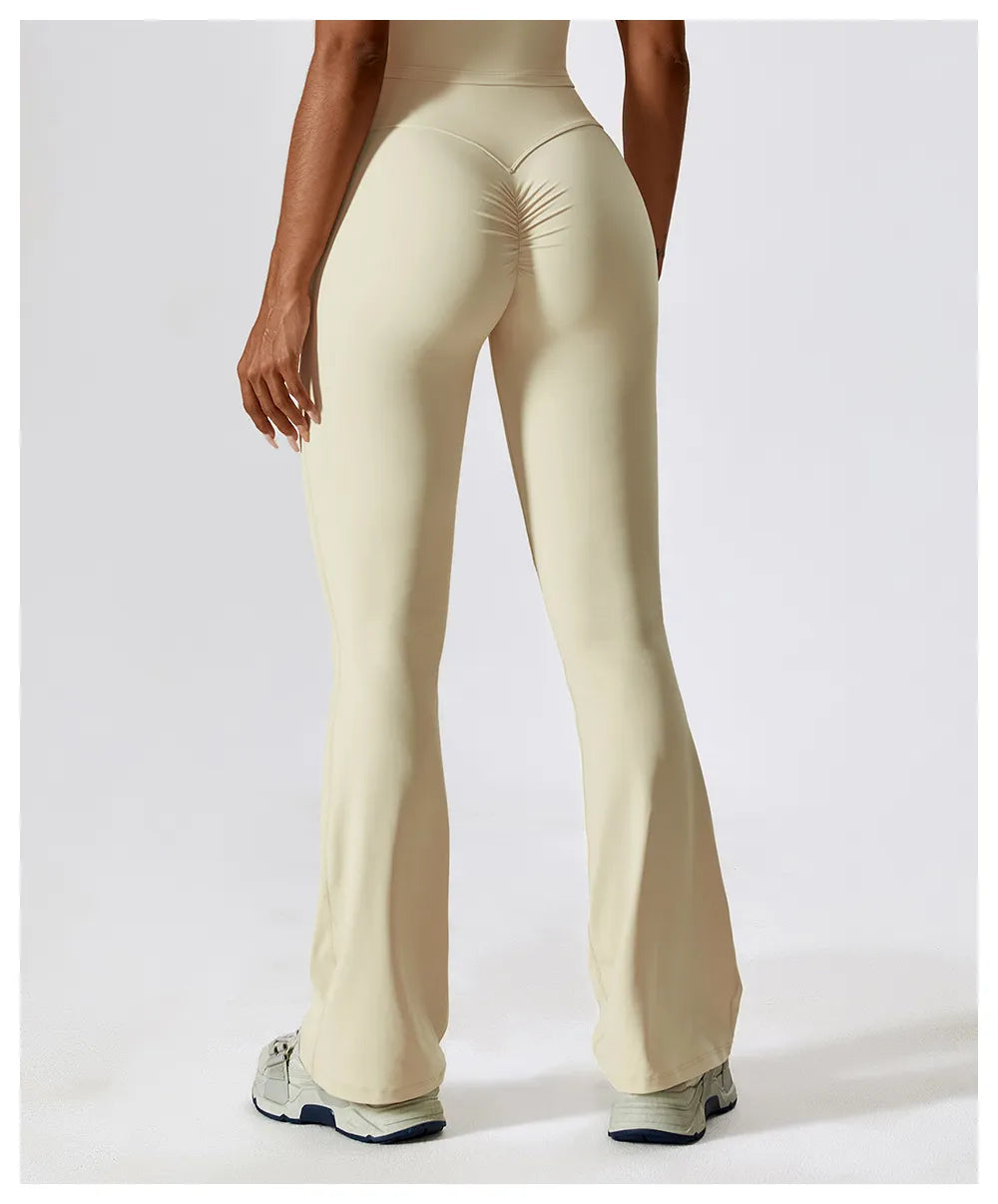 Flared High Waist Wide Leggings (Multiple Colors and Sizes)