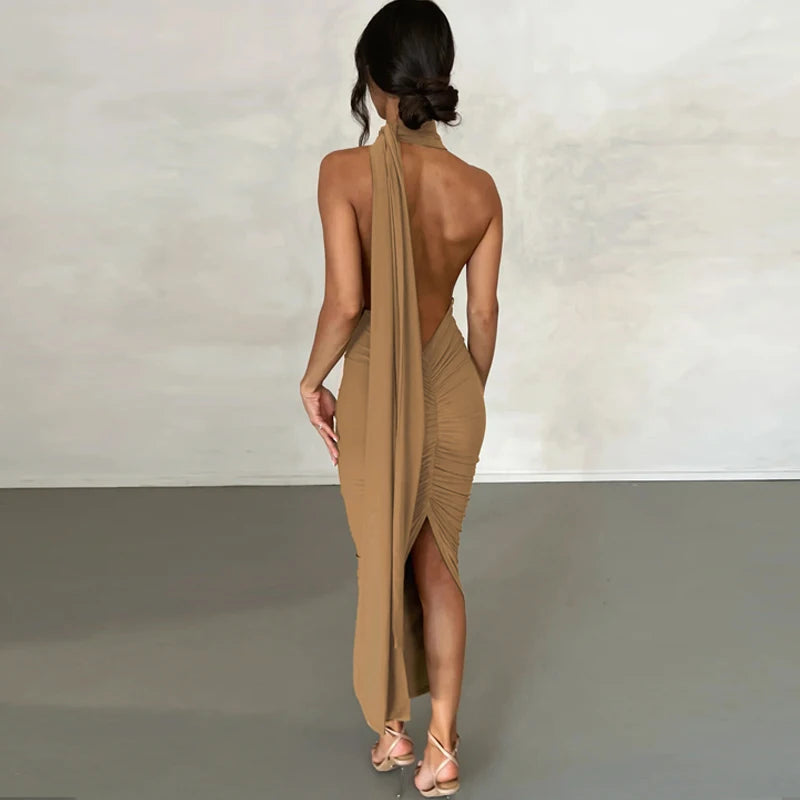 Dynamic Wear Backless Bandage Sleeveless Dress