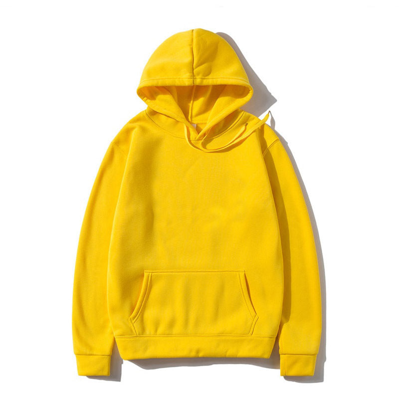 Cotton Fleece Solid Color Hoodie