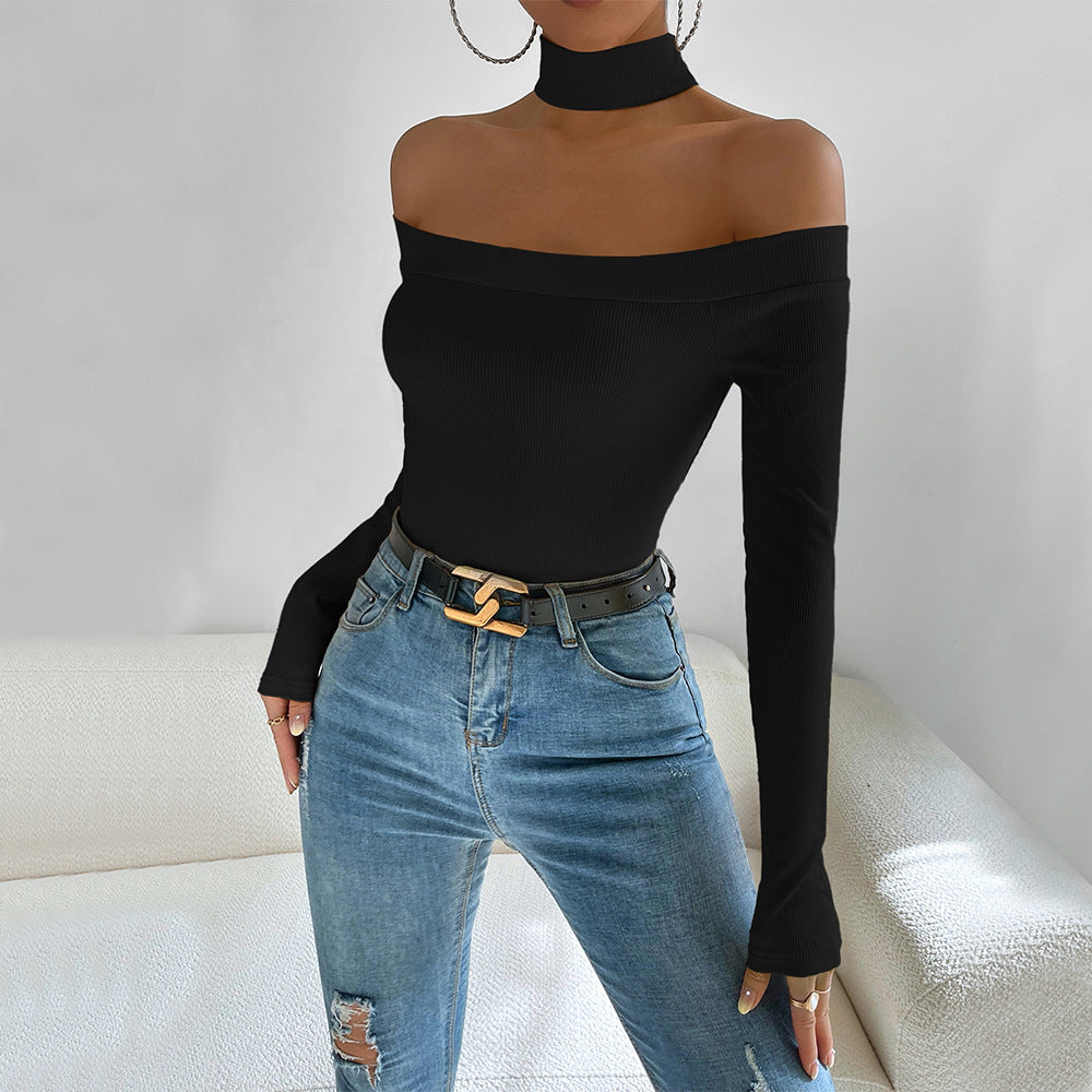 Off Shoulder Black Top