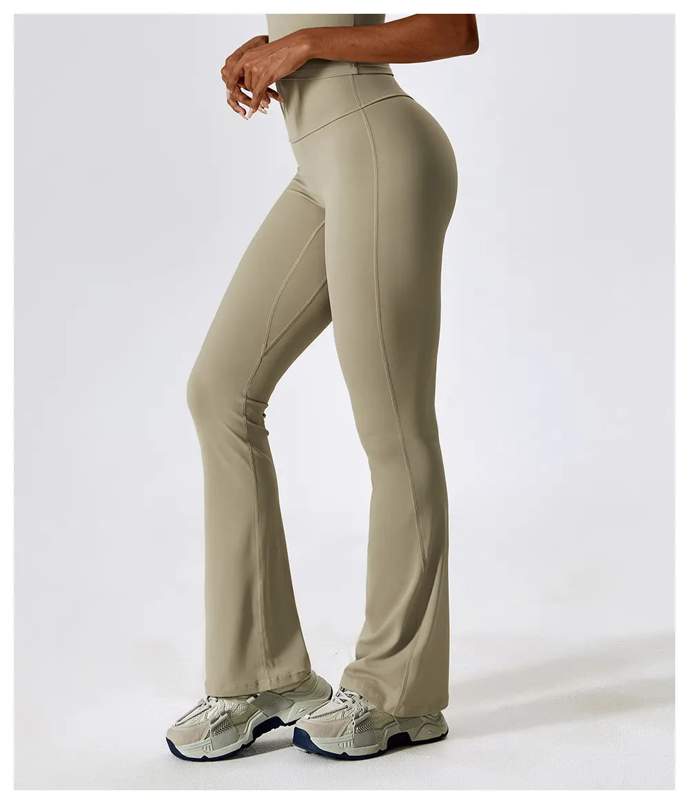 Flared High Waist Wide Leggings (Multiple Colors and Sizes)