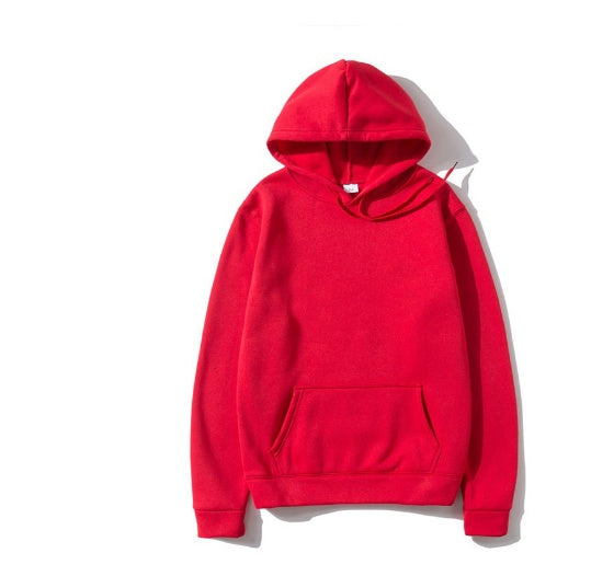 Cotton Fleece Solid Color Hoodie