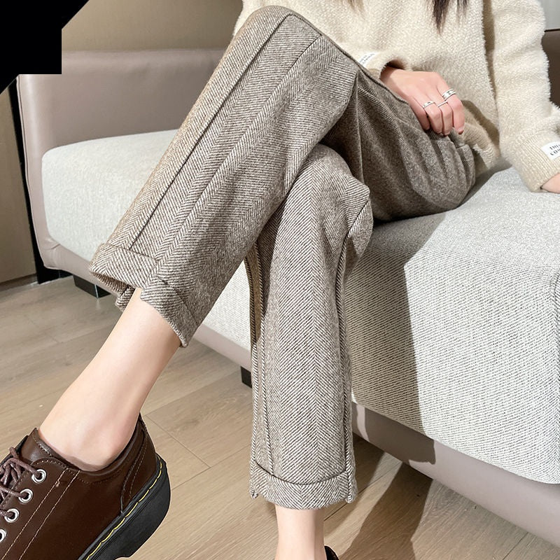 Winter Autumn Woolen Soft Trousers