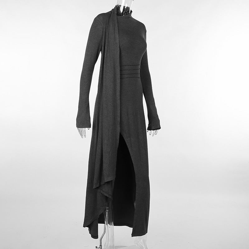Autumn Knitted Long Sleeve Slim Fit Robe Dress
