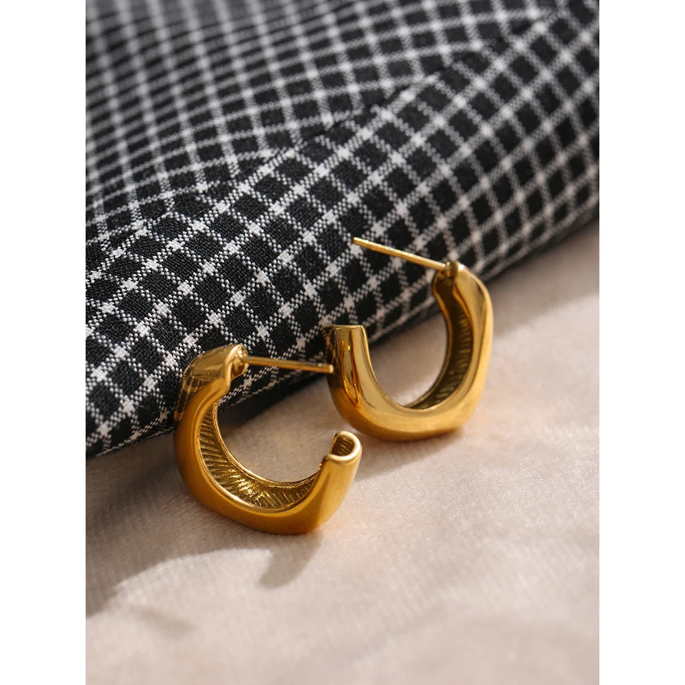 316 Stainless Steel Geometric Stud Earrings