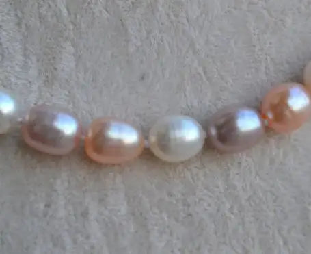 Unique Pearls 10MM Multi color Freshwater Pearl Necklace