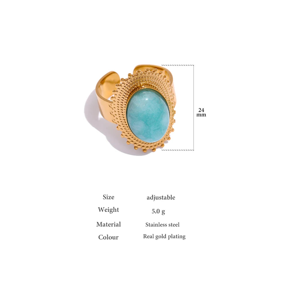 Stainless Steel Stone Rings