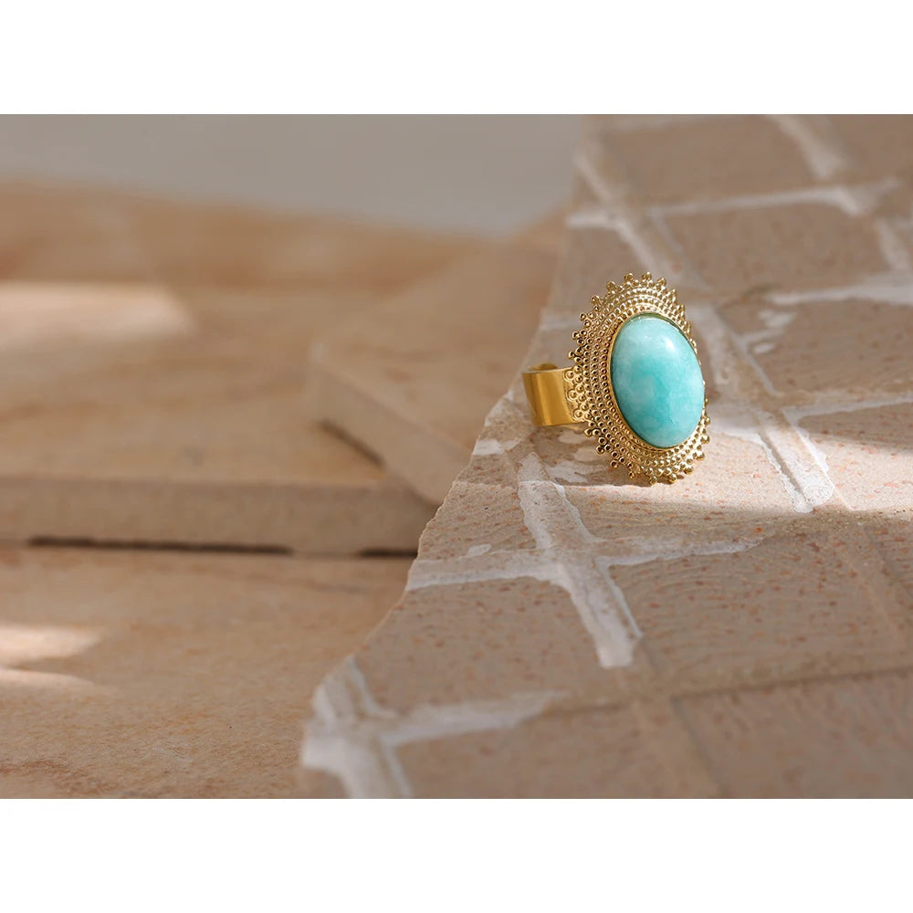 Stainless Steel Stone Rings