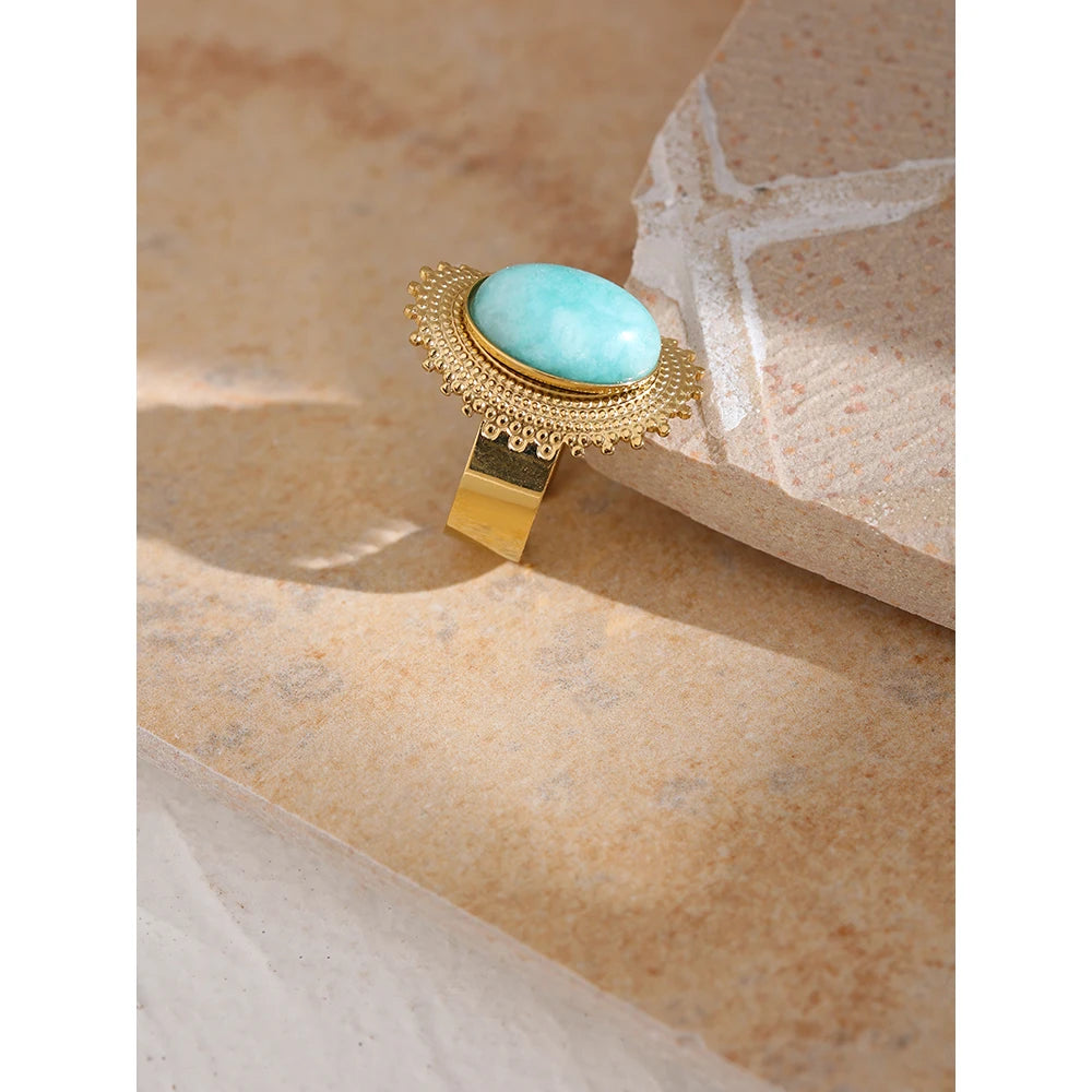 Stainless Steel Stone Rings