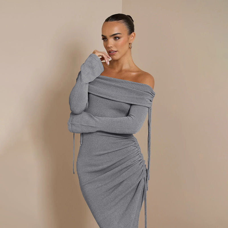 Elegant Flared Sleeve Dress