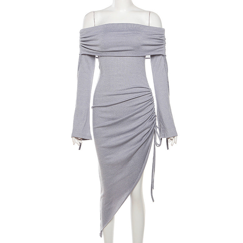 Elegant Flared Sleeve Dress