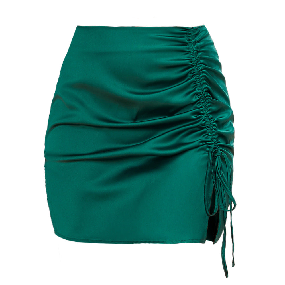 Pleating High Waist Zip Skirt For Nights Out