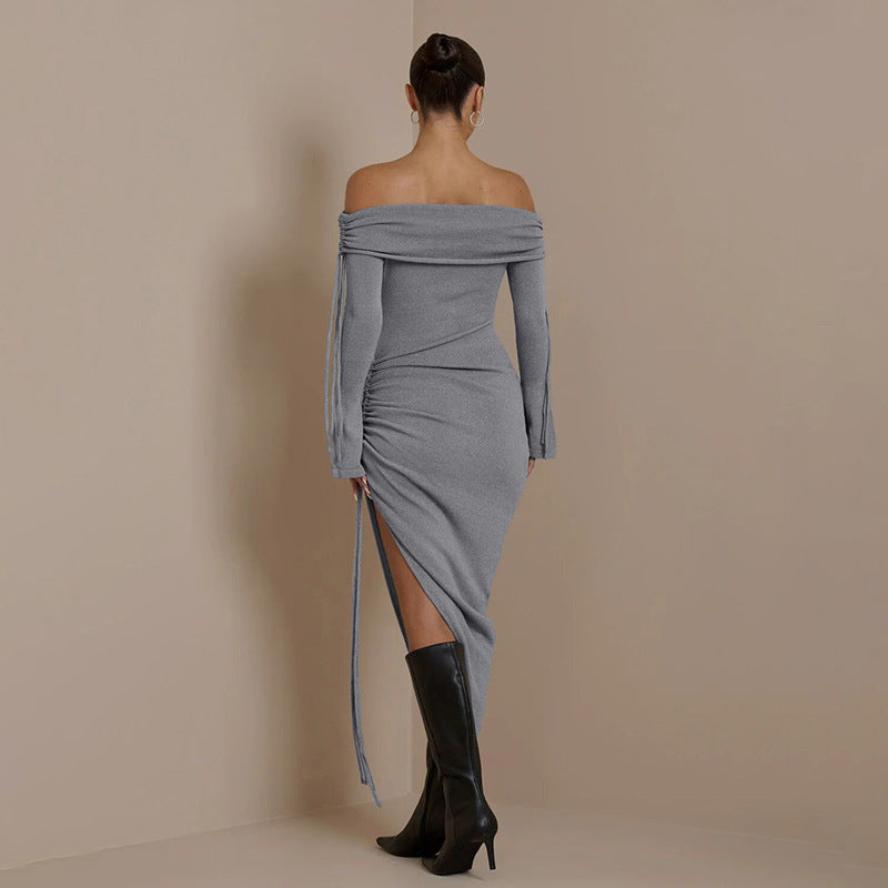 Elegant Flared Sleeve Dress