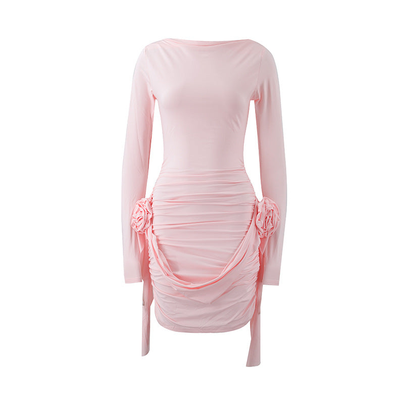 Stylish See-Through Autumn Short Dress
