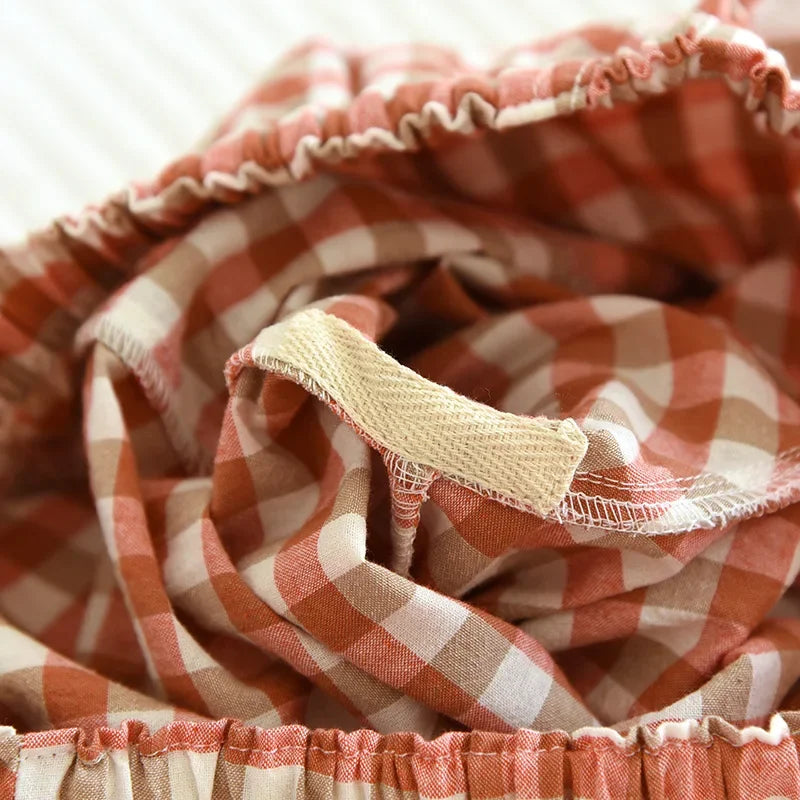 Plaid Cotton Home Pants