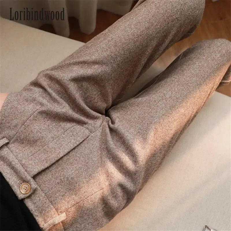 Pencil Pants High Waisted Suit Pants