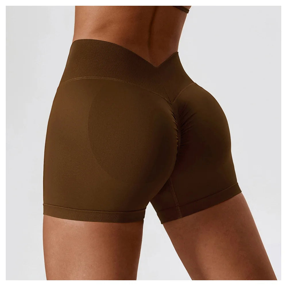 Seamless Yoga Gym Cycling Sports Shorts