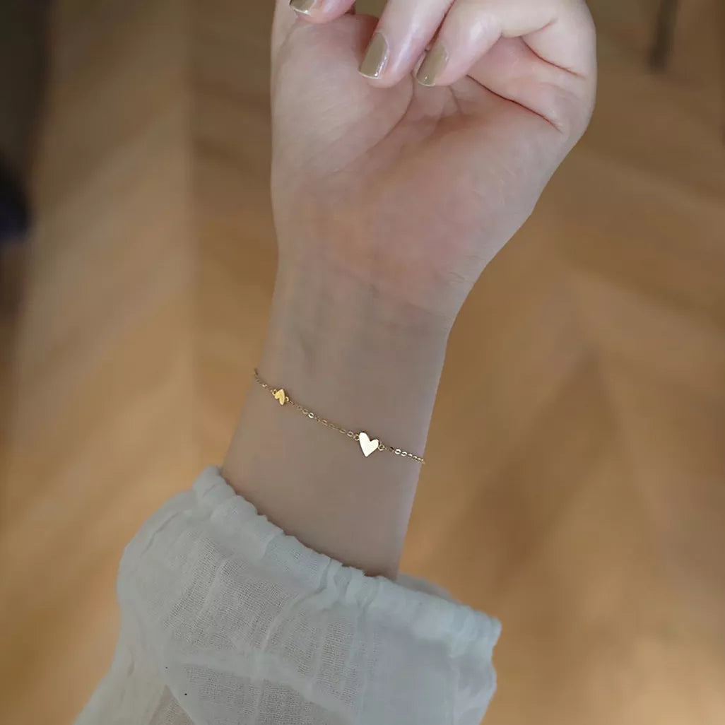 Stainless Steel Heart-shaped Bracelet