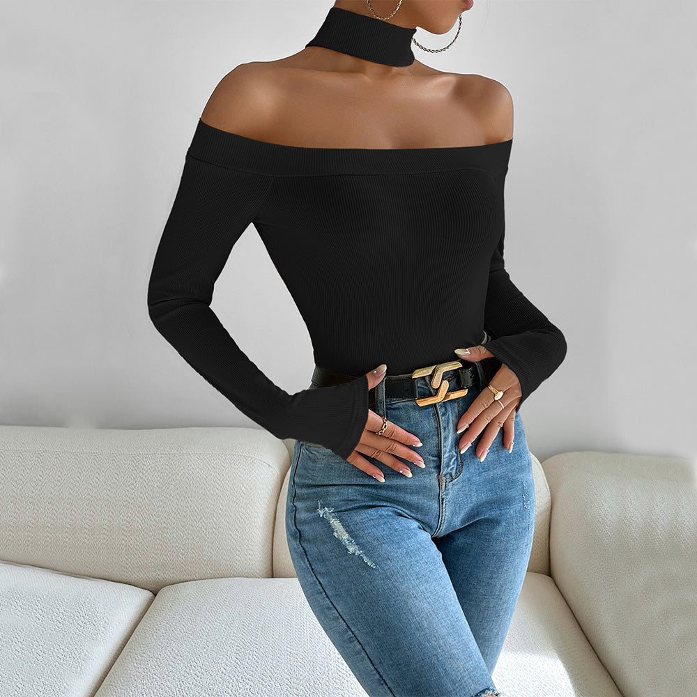 Off Shoulder Black Top