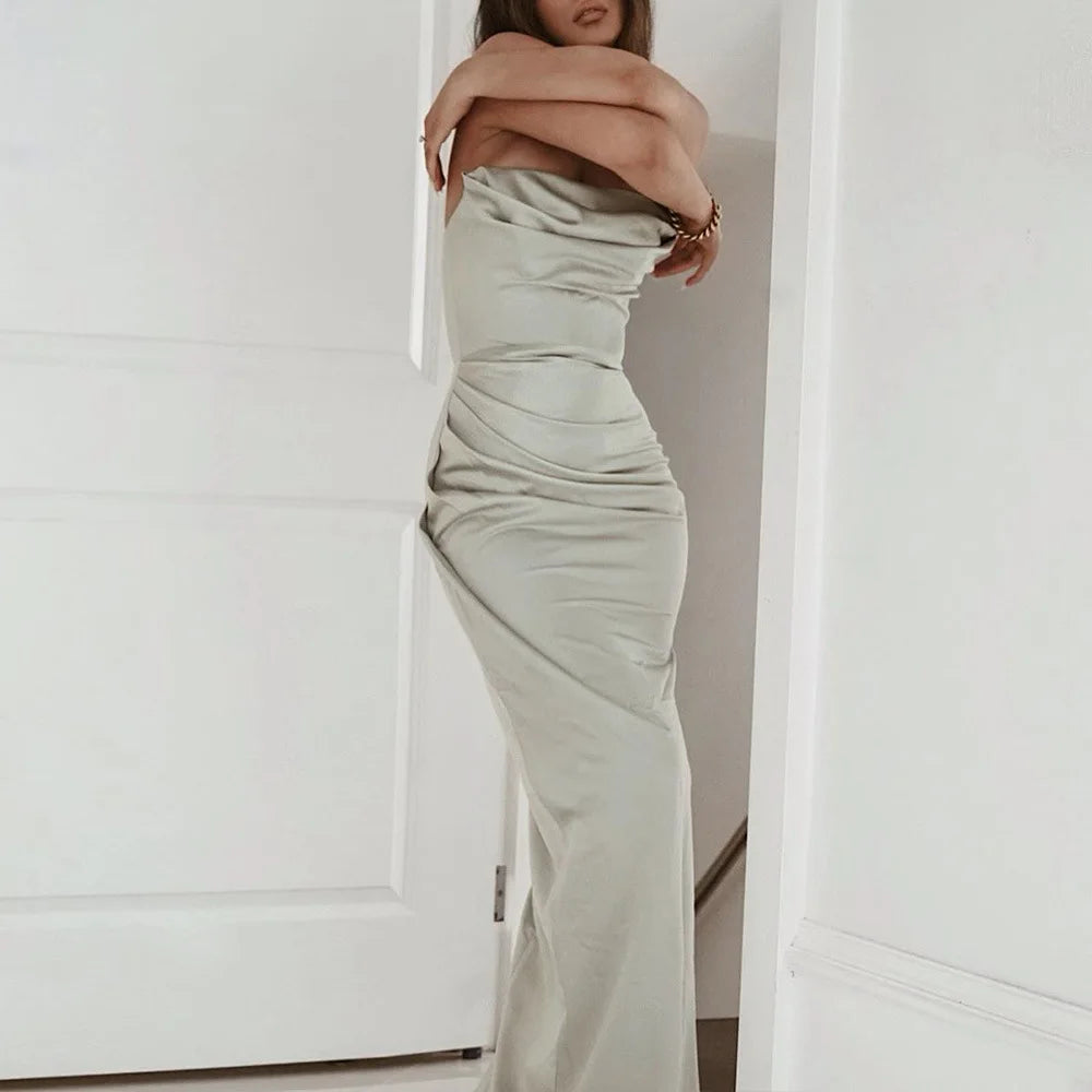 High Quality Satin Bodycon Dress