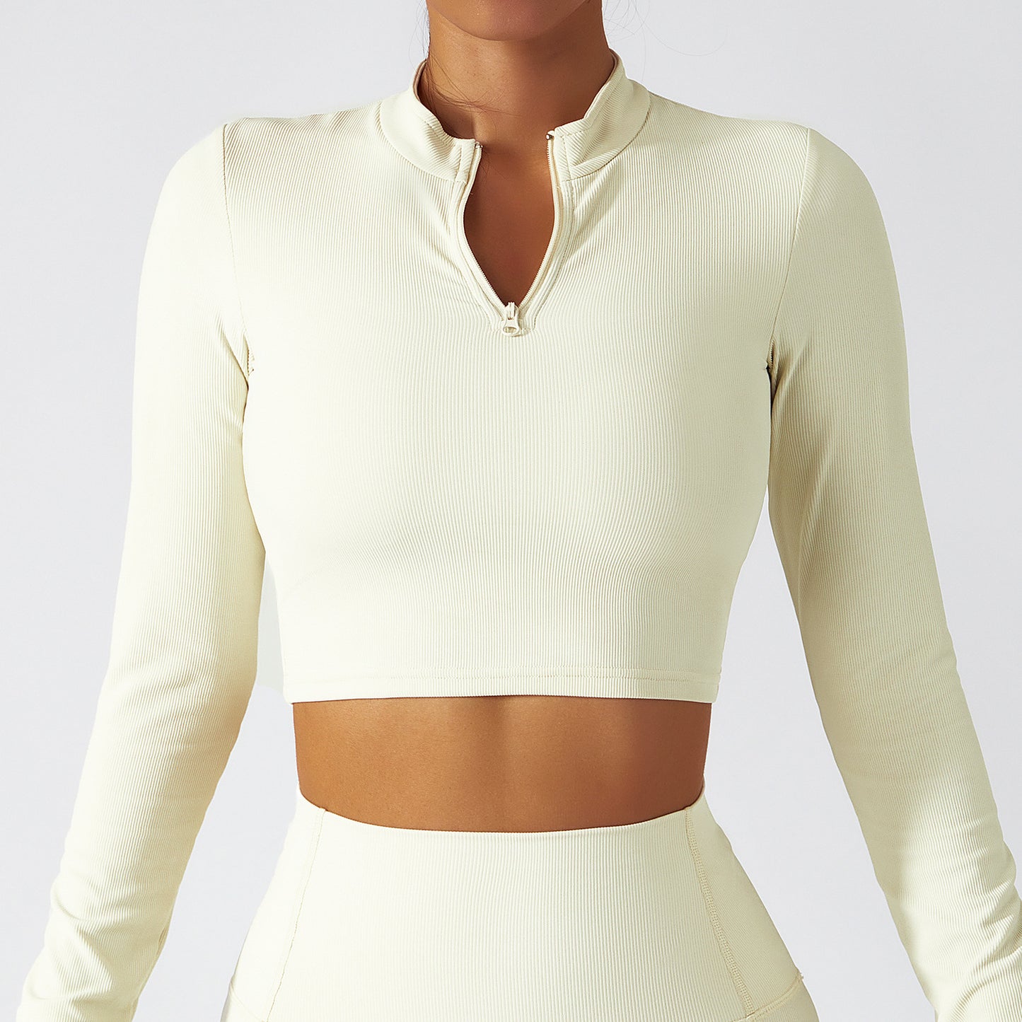 Stand Collar Zipper Quick Dry Tops