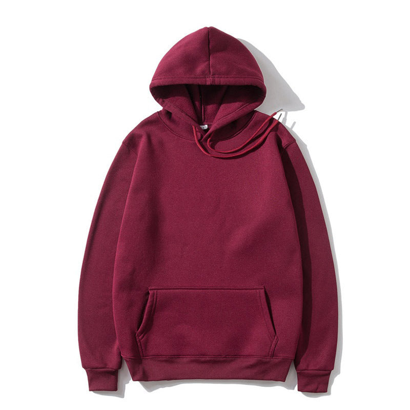 Cotton Fleece Solid Color Hoodie