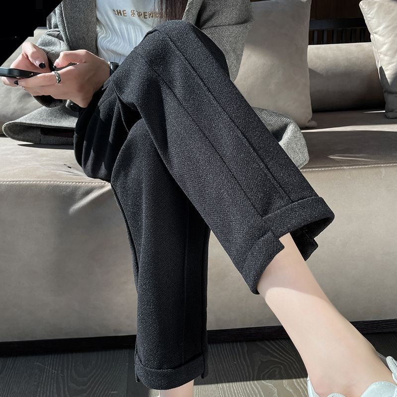 Winter Autumn Woolen Soft Trousers