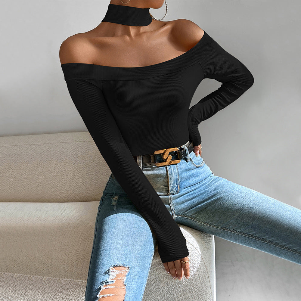 Off Shoulder Black Top