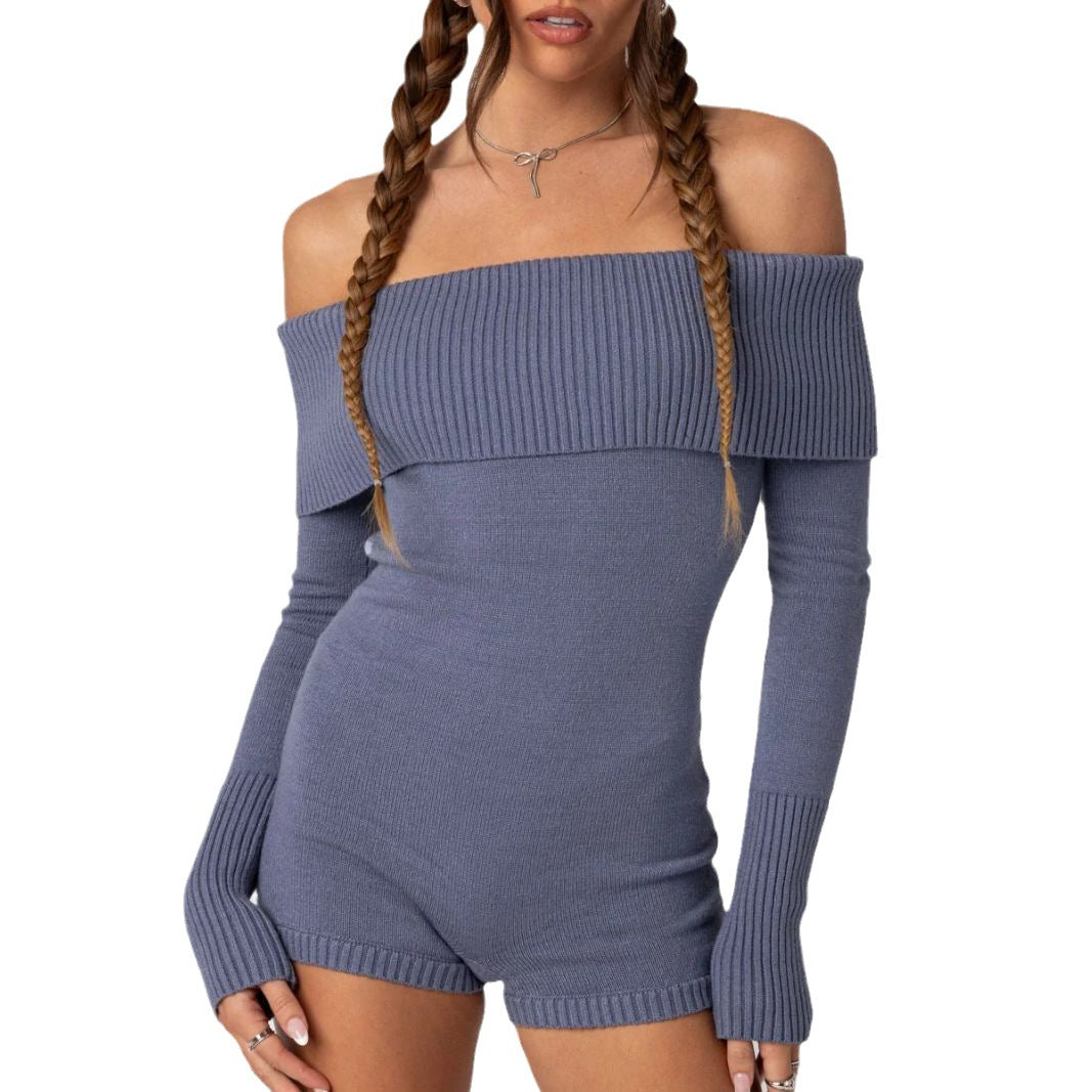 Slimming Long Sleeves Off-the-shoulder Jumpsuit