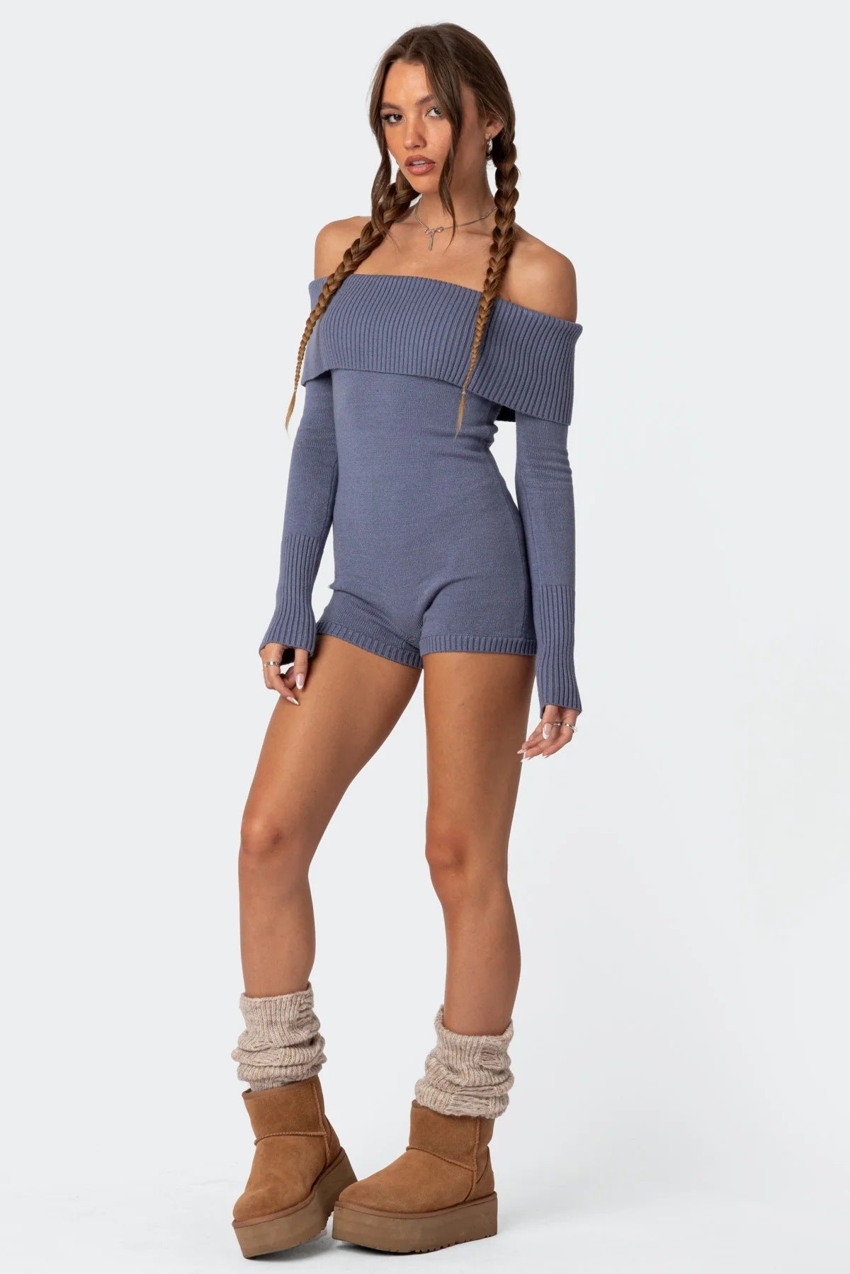 Slimming Long Sleeves Off-the-shoulder Jumpsuit