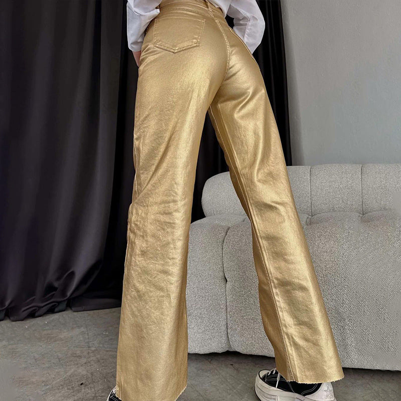 Retro Straight Pants Trousers