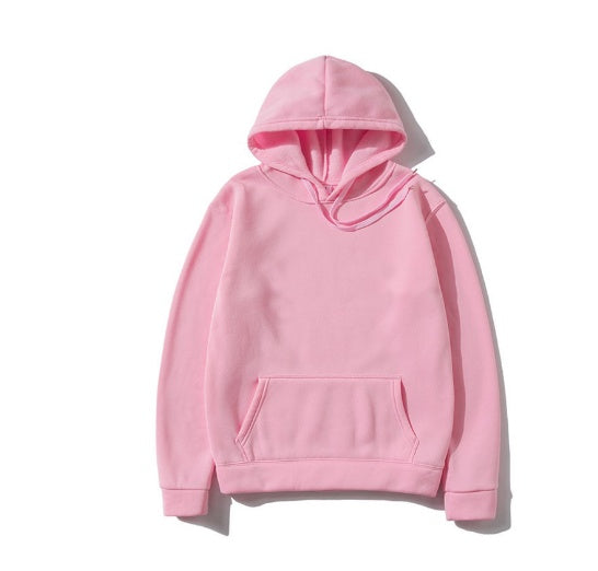 Cotton Fleece Solid Color Hoodie