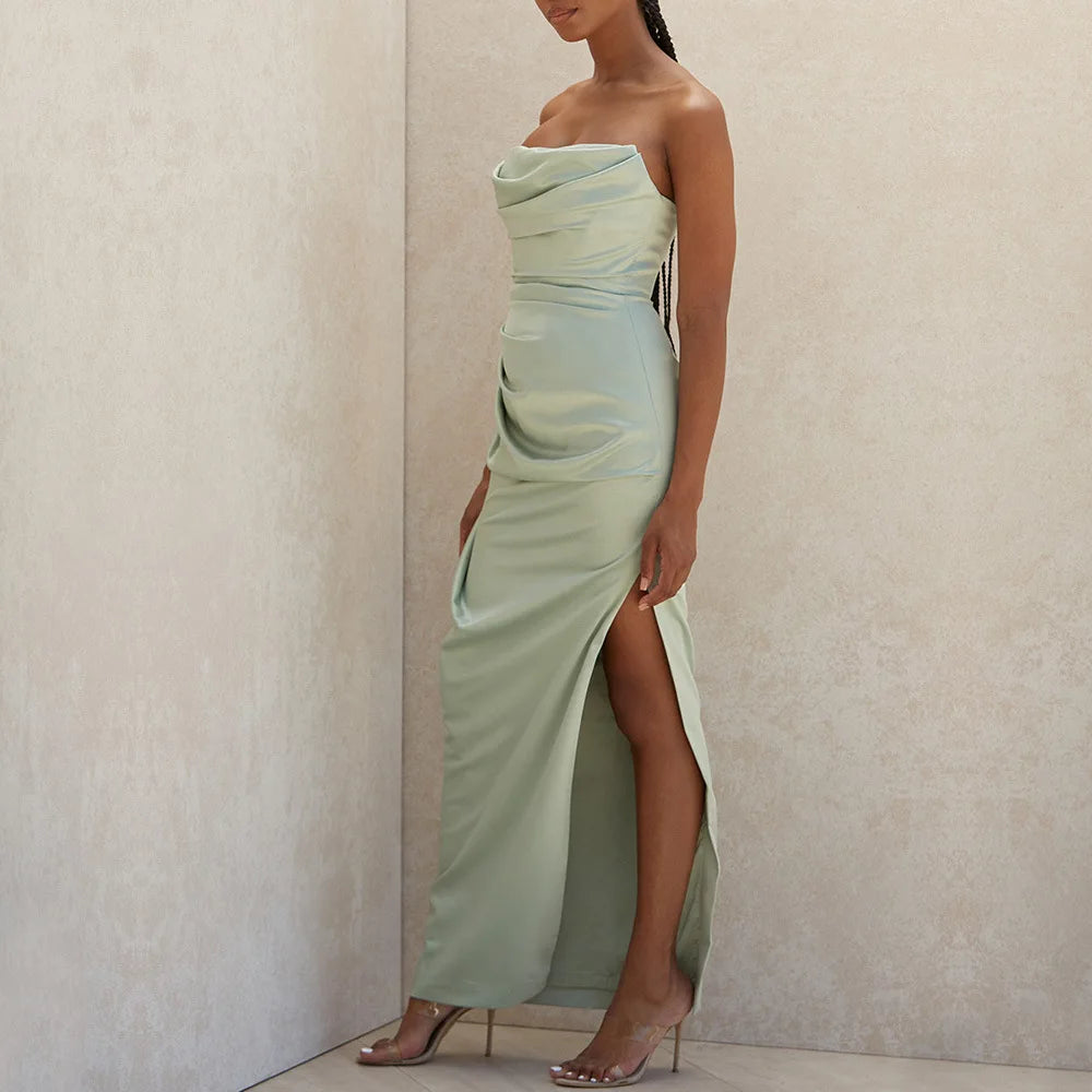 High Quality Satin Bodycon Dress