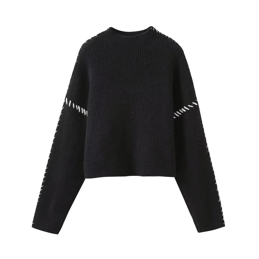 Oversize Turtleneck Sweater Loose Casual Knit Top