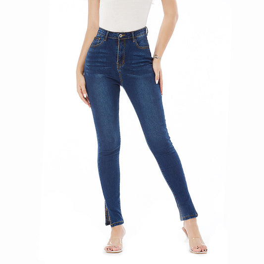 Slim Fit Jeans with Ankle Split