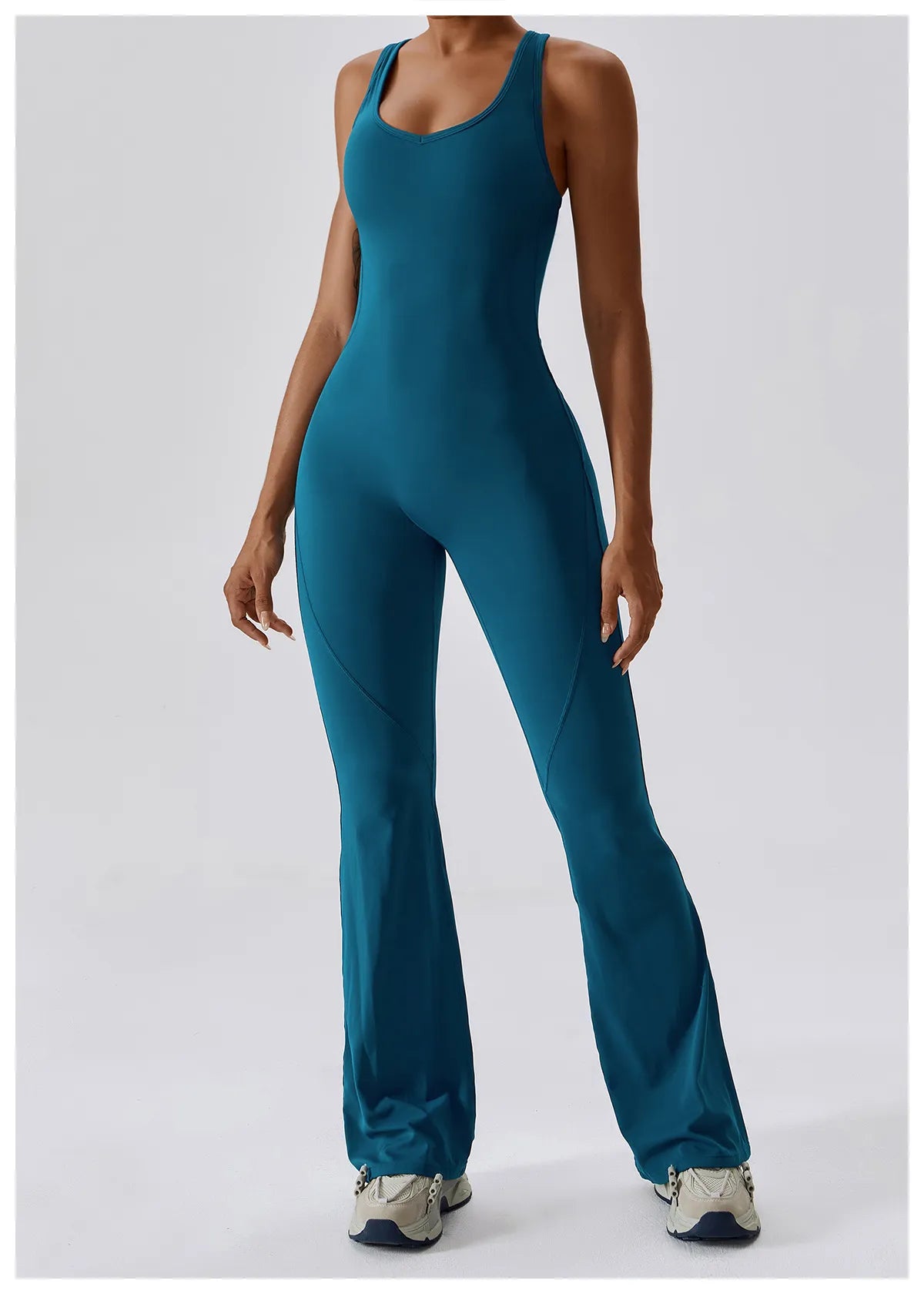 Sexy Back V Jumpsuit Gym Set