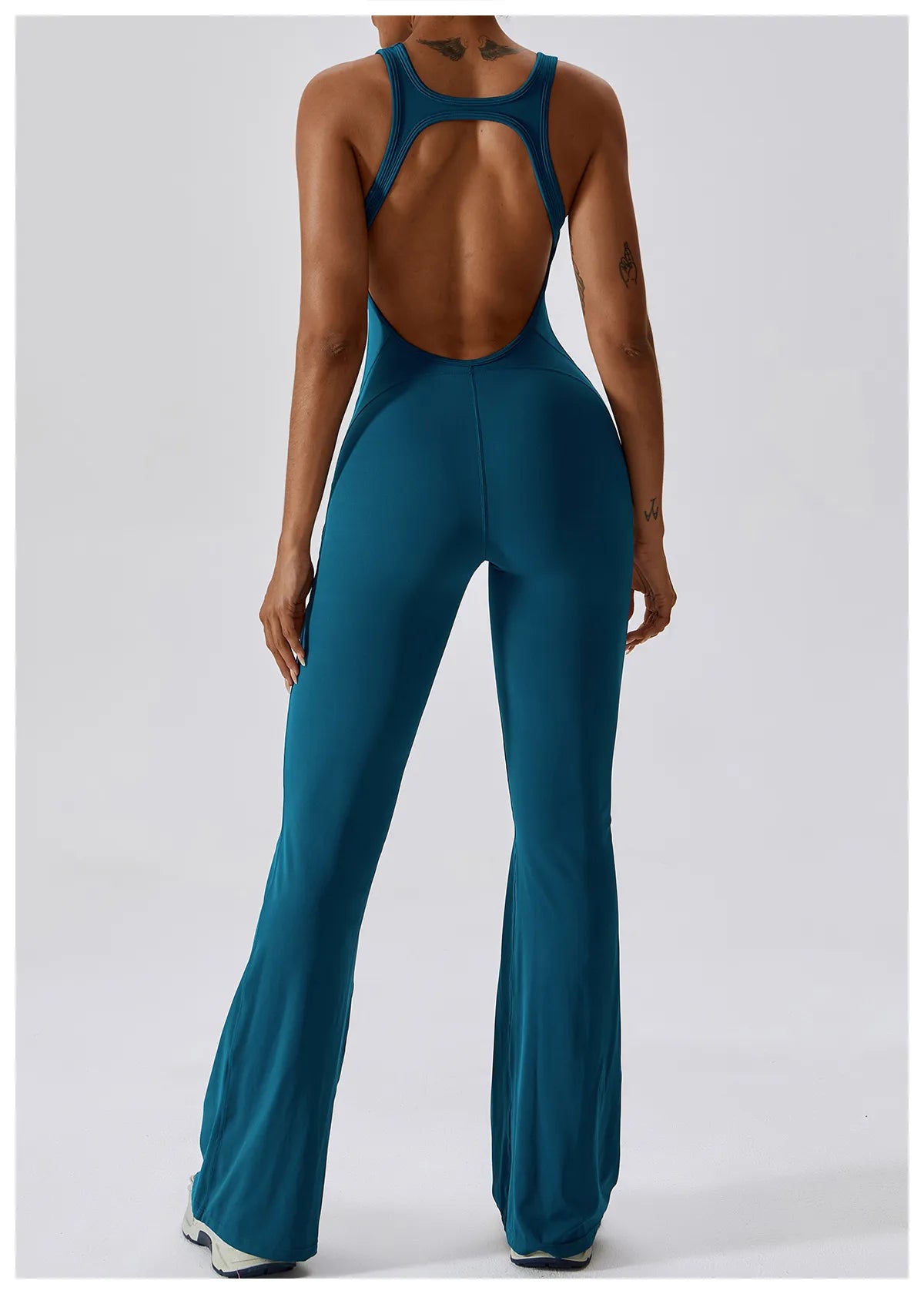 Sexy Back V Jumpsuit Gym Set