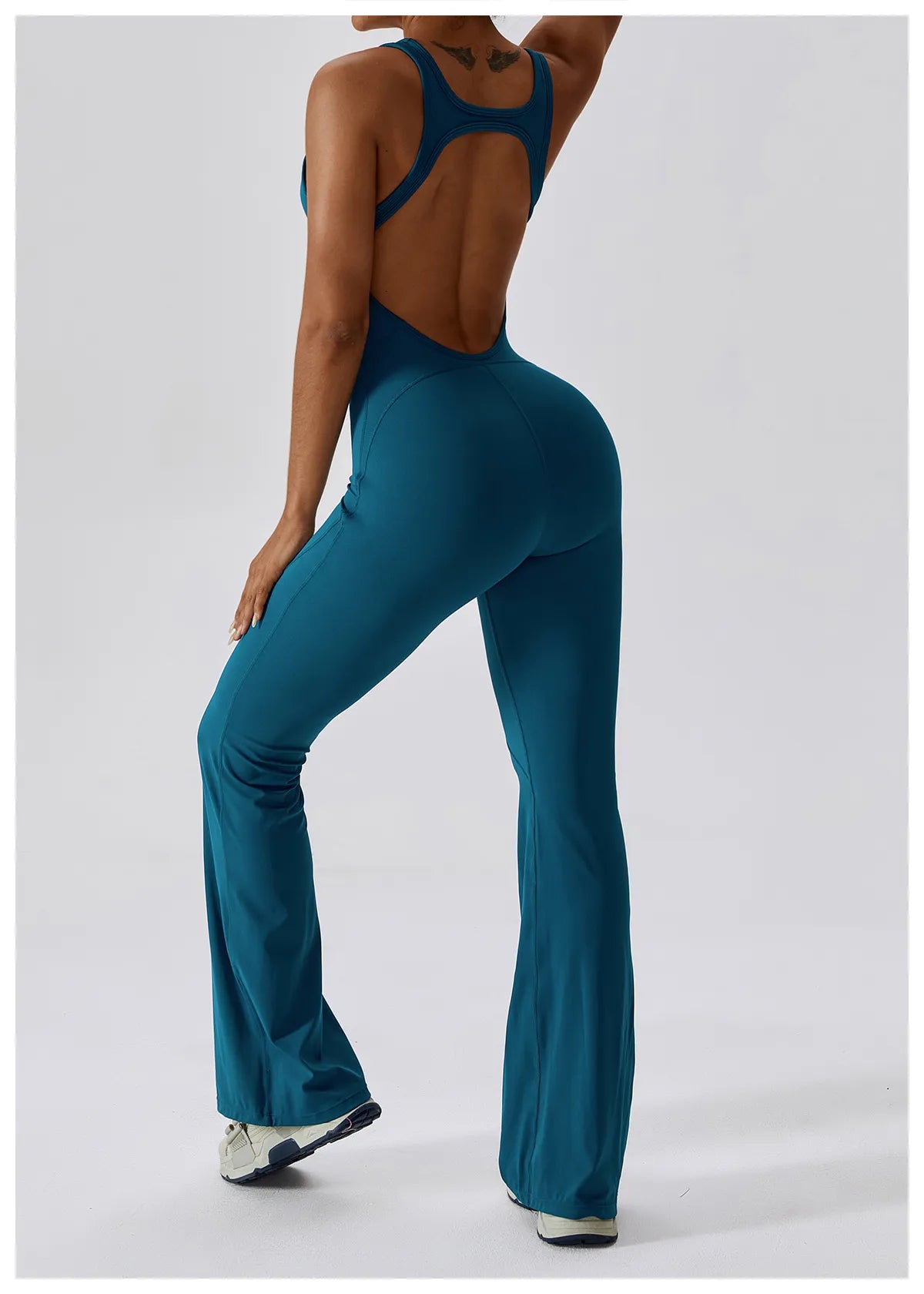 Sexy Back V Jumpsuit Gym Set