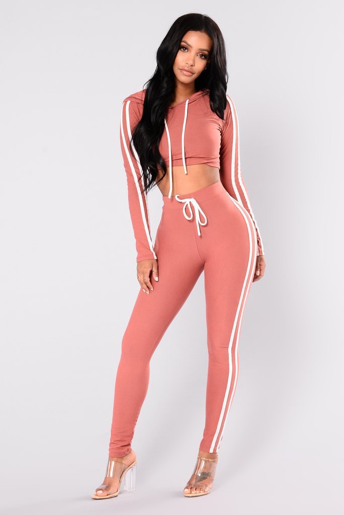 Casual Tracksuit Crop Top Hoodie Sweatshirt Pants Set