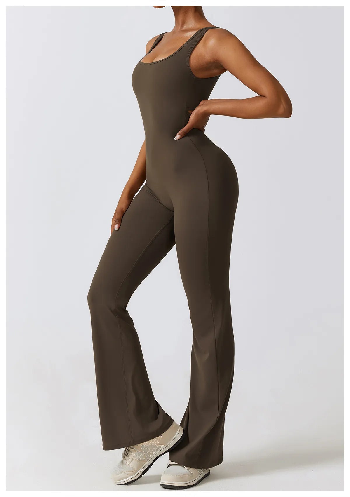 Sexy Back V Jumpsuit Gym Set