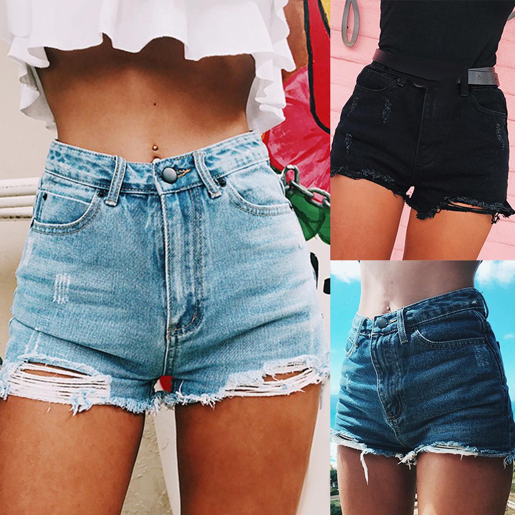 Classic Style High-waisted Jean shorts