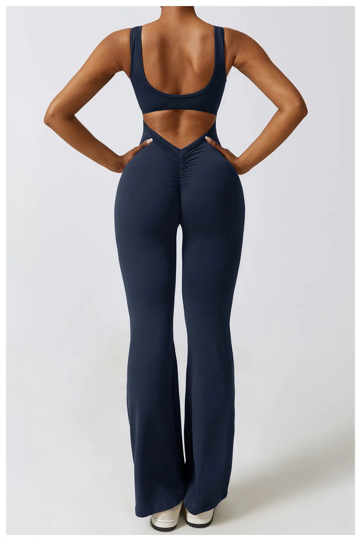 Sexy Back V Jumpsuit Gym Set